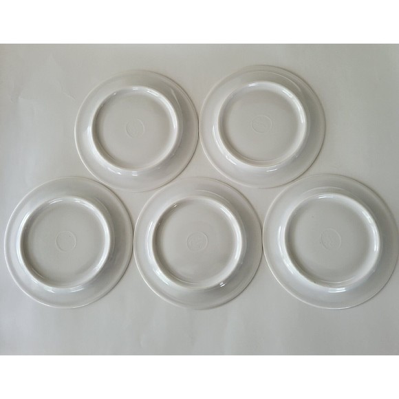 Vintage Oneida Premier Melamine Set of 5 Salad Plates Blue Flowers 7 3/4" Melmac - Picture 4 of 5